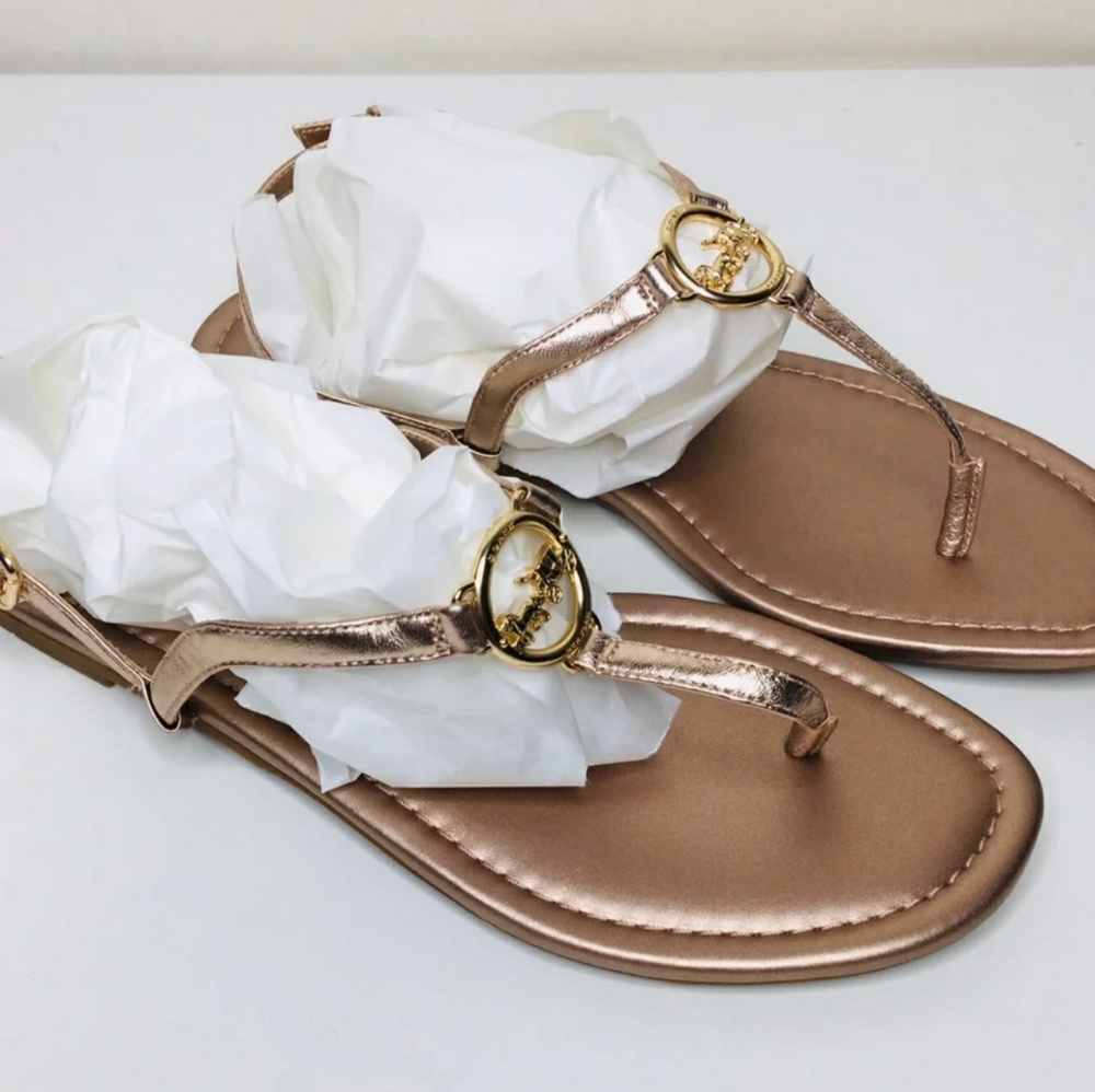 SOLD Coach Rose Gold Sandals 10 NWT
